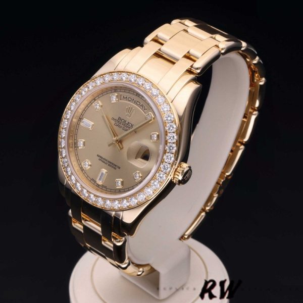 Rolex Day-Date 18948 Champagne Diamond Dial Special Edition 39MM Mens Replica Watch - Image 4