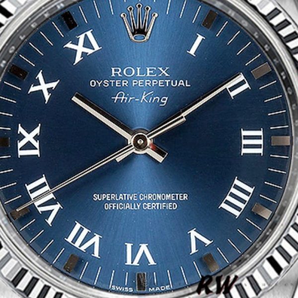 Rolex Oyster Perpetual Air-King 114234 Blue Dial 34mm Unisex Replica Watch - Image 4