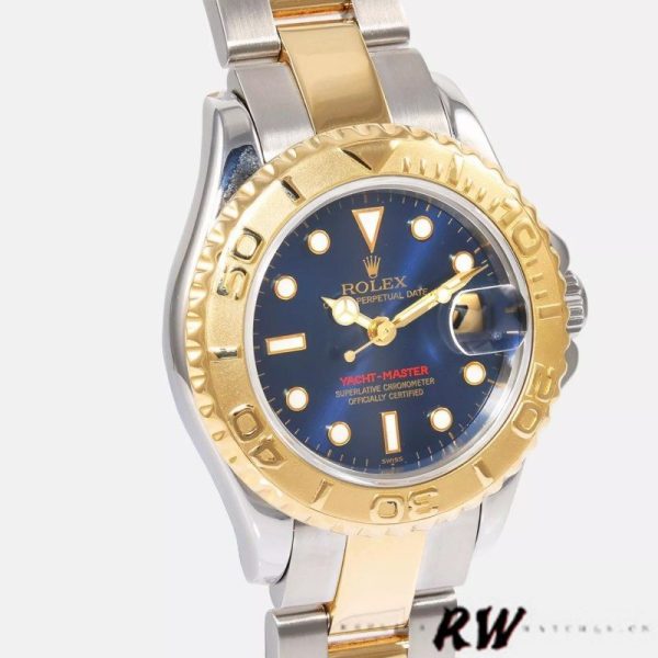 Rolex Yacht Master 169623 Steel Yellow Gold Blue Dial 29MM Lady Replica Watch - Image 2