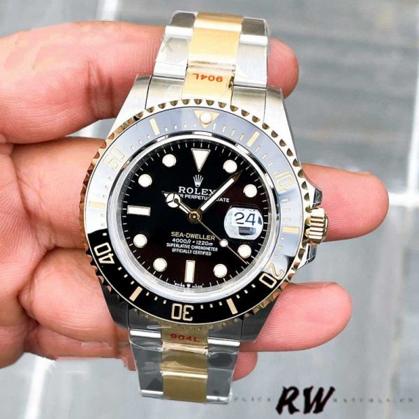 Rolex Sea-Dweller 126603 Yellow Gold Black Dial 43MM Mens Replica Watch - Image 3