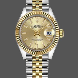 Rolex Datejust 279173 Champagne Index Dial Fluted Bezel 28mm Lady Replica Watch