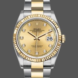 Rolex Datejust 126233 Champagne Diamond Dial 36MM Unisex Replica Watch