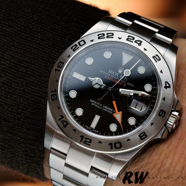 Rolex Explorer II 216570 Stainless Steel Black Dial 42MM Mens Replica Watch - Image 2