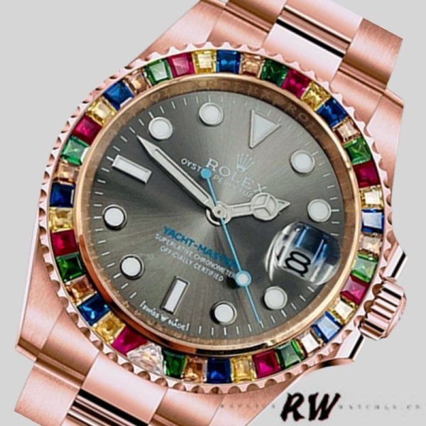 Rolex Yacht Master 116695 Everose Gold Grey Dial 40MM Mens Replica Watch - Image 2