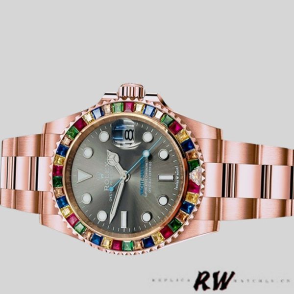 Rolex Yacht Master 116695 Everose Gold Grey Dial 40MM Mens Replica Watch - Image 4