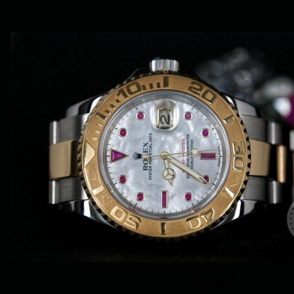 Rolex Yachtmaster 16623 Steel Yellow Gold White MOP Dial 40MM Mens Replica Watch - Image 4