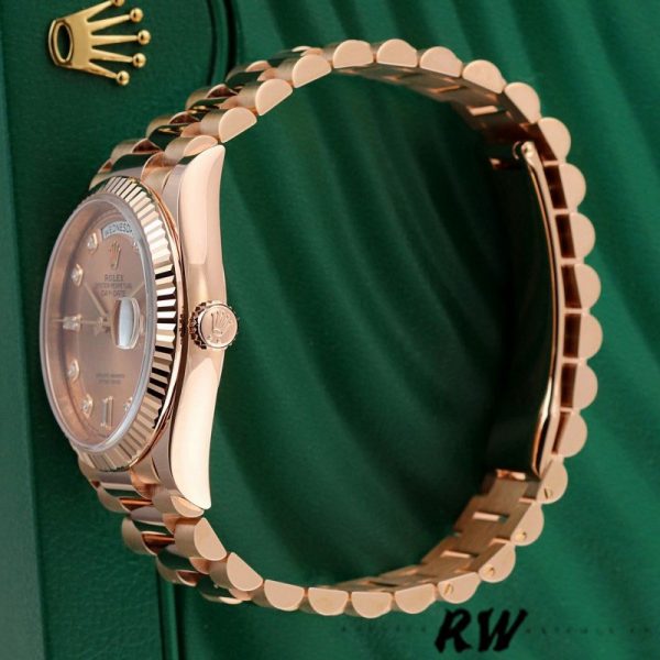 Rolex Day-Date 128235 Everose Gold Pink Rose Dial 36MM Unisex Replica Watch - Image 4