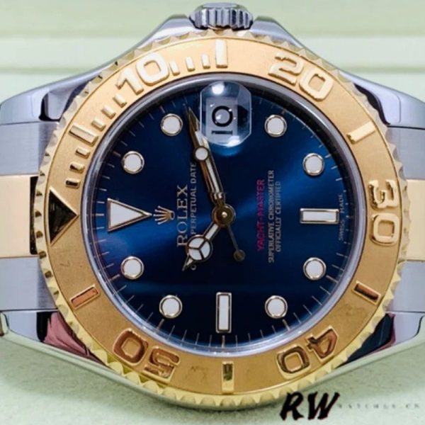 Rolex Yacht Master 168623 Steel and Gold Blue Dial 35MM Unisex Replica Watch - Image 4