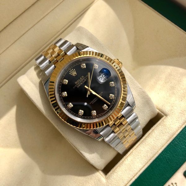 Rolex Datejust 126233 Black Diamond Dial 36MM Unisex Replica Watch - Image 4