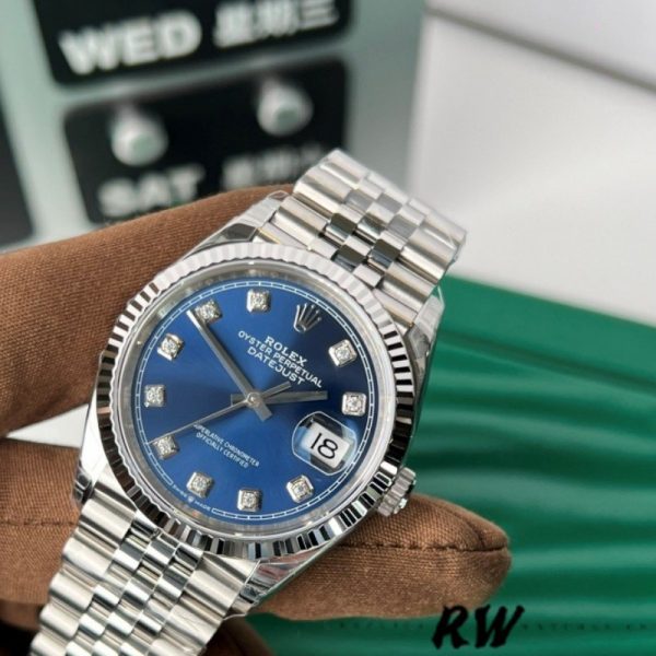 Rolex Datejust 126234 Blue Diamond Dial 36MM Unisex Replica Watch - Image 3