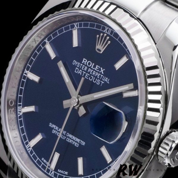 Rolex Datejust 126234 Blue Index Dial Stainless Steel 36MM Unisex Replica Watch - Image 3