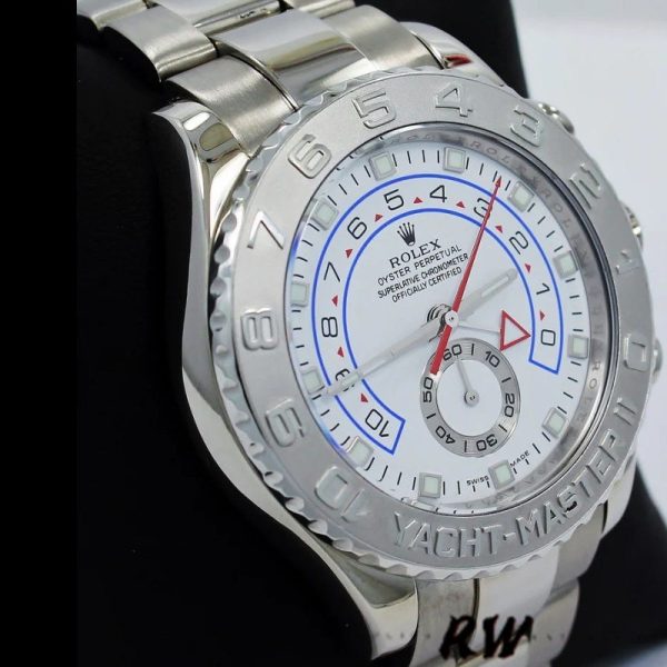 Rolex Yacht Master II 116689 White Dial Platinum 44mm Mens Replica Watch - Image 2