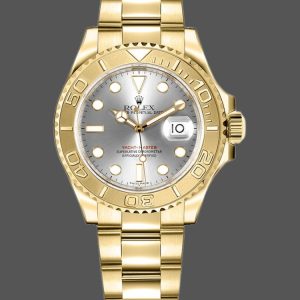 Rolex Yacht Master 169628 Yellow Gold Grey Dial 29MM Lady Replica Watch