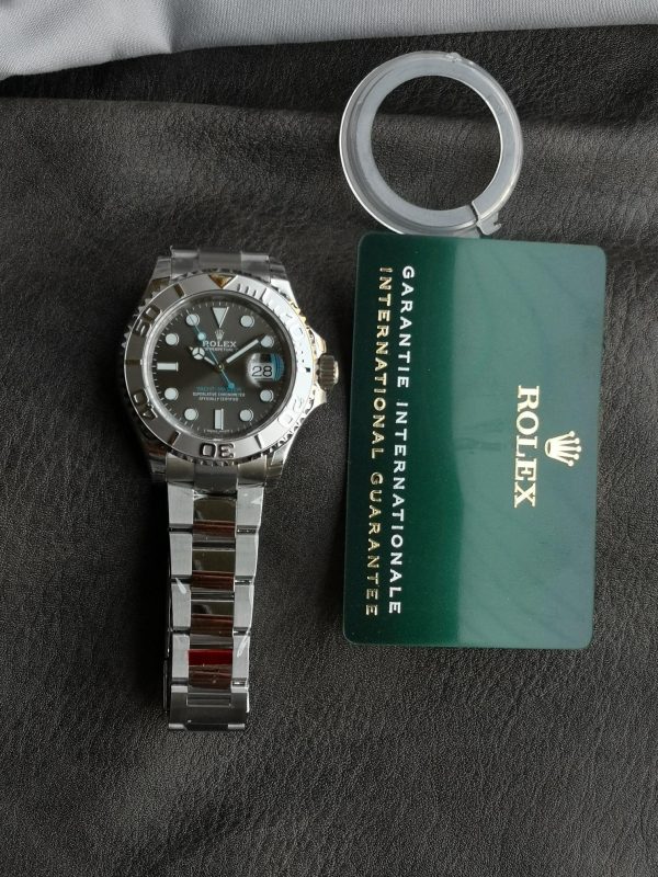 Rolex Yacht Master 126622 Platinum Bezel Dark Rhodium Grey Dial 40MM Mens Replica Watch - Image 3