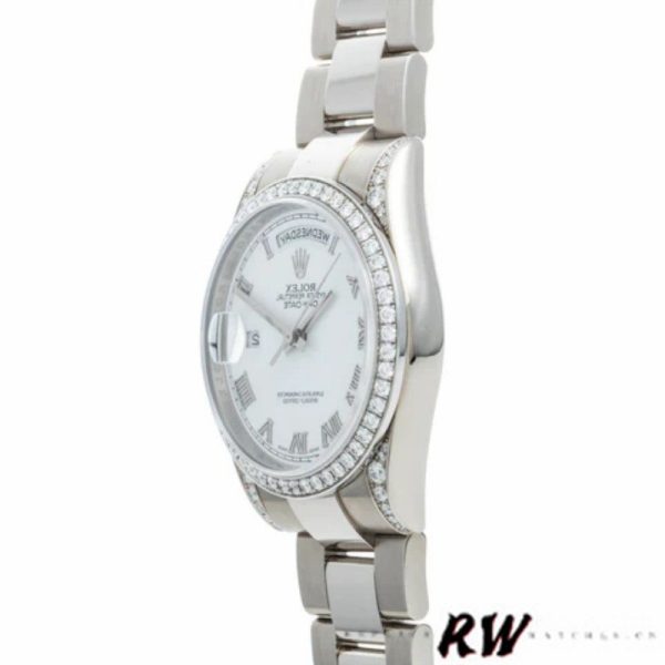 Rolex Day-Date 118389 White Roman Numeral Dial 36MM Unisex Replica Watch - Image 3