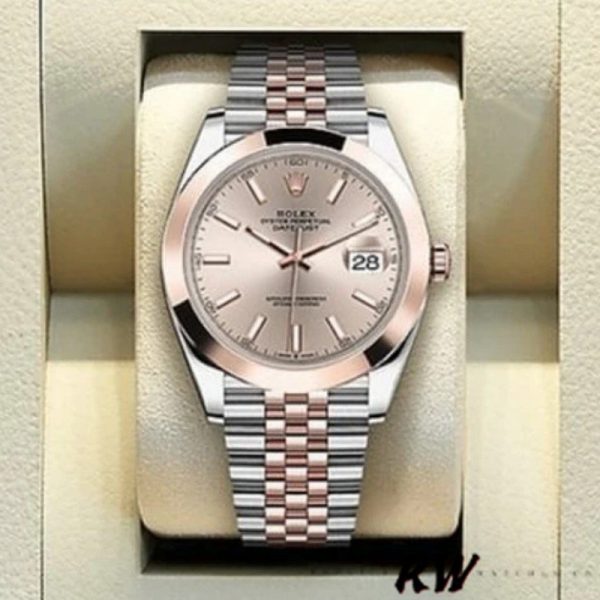 Rolex Datejust 126301 Rose Gold Sundust Index Dial 41MM Mens Replica Watch - Image 2