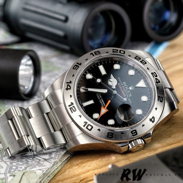 Rolex Explorer II 216570 Stainless Steel Black Dial 42MM Mens Replica Watch - Image 3