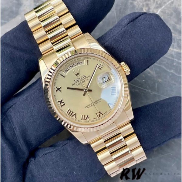 Rolex Day-Date 118238 Champagne Dial 36mm Unisex Replica Watch - Image 4