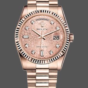 Rolex Day-Date 118235 Everose Gold Pink Jubilee dial 36mm Lady Replica Watch