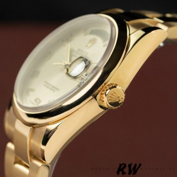 Rolex Day-Date 118208 champagne dial Arabic Numeral Hour Markers 36mm Unisex Replica Watch - Image 3
