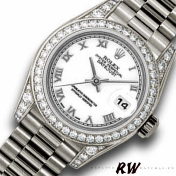 Rolex Day-Date 118389 White Gold White Roman Numeral Dial 36MM Unisex Replica Watch - Image 2