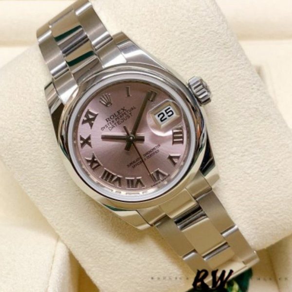 Rolex Datejust 179160 Oyster Bracelet Pink Roman Dial 26MM Lady Replica Watch - Image 3