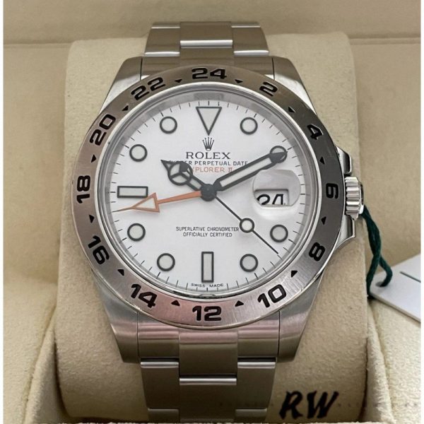 Rolex Explorer II 216570 Stainless Steel White Dial 42MM Mens Replica Watch - Image 2