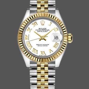 Rolex Datejust 279173 White Roman Numeral Dial Fluted Bezel 28mm Lady Replica Watch