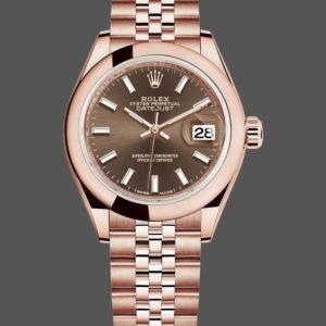 Rolex Datejust 279165 Chocolate Brown Dial Domed Bezel 28mm Lady Replica Watch