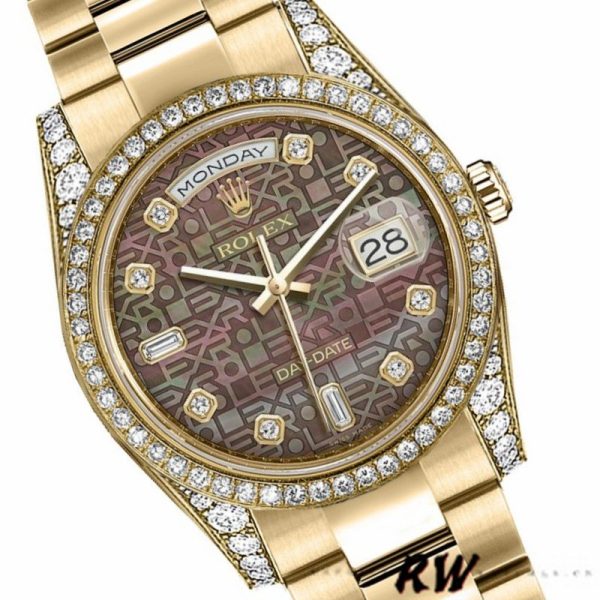 Rolex Day-Date 118388 MOP Jubilee Diamond Dial 36mm Unisex Replica Watch - Image 3