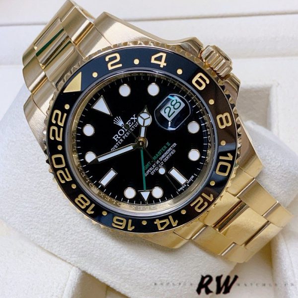 Rolex GMT Master II 116718LN Oyster Bracelet Black Dial 40mm Mens Replica Watch - Image 3