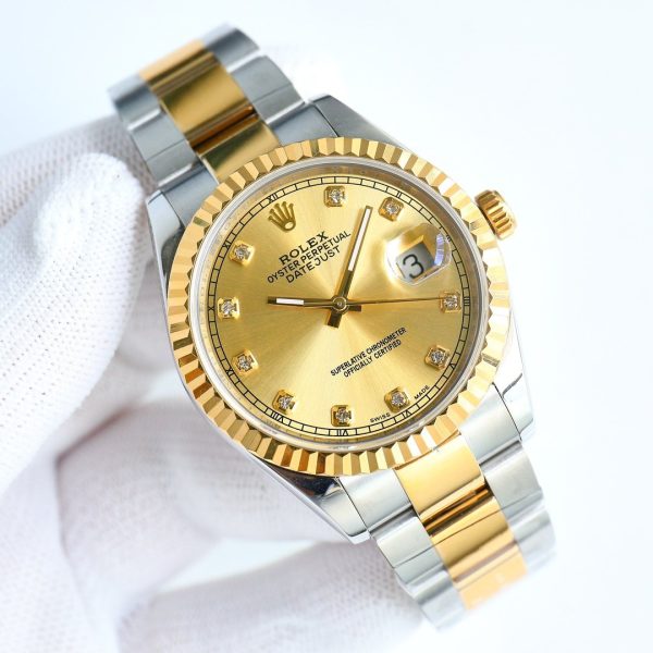 Rolex Datejust 126233 Champagne Diamond Dial 36MM Unisex Replica Watch - Image 2