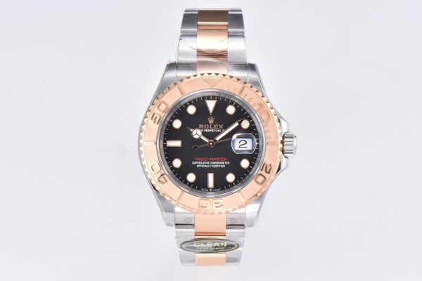 Rolex Yacht Master 126621 EverRose Gold Black Dial 40MM Mens Replica Watch - Image 3