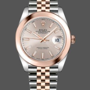 Rolex Datejust 126301 Rose Gold Sundust Index Dial 41MM Mens Replica Watch