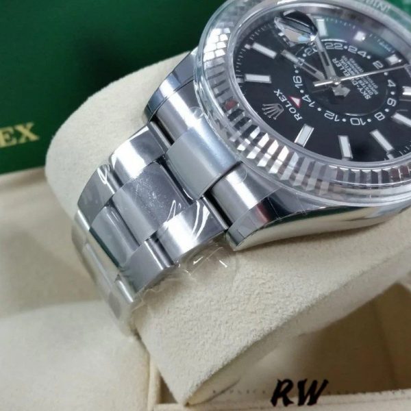Rolex Sky-Dweller 326934 Stainless Steel Black Dial 42MM Mens Replica Watch - Image 2