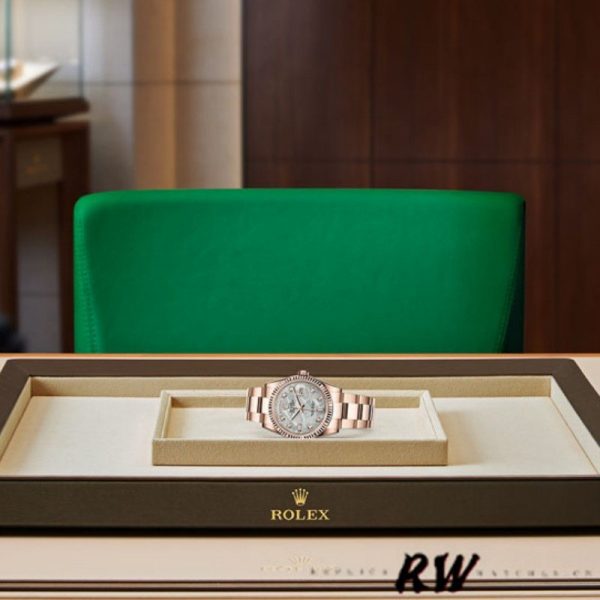 Rolex Day-Date 118235 Meteorite Diamond Dial 36mm Unisex Replica Watch - Image 4