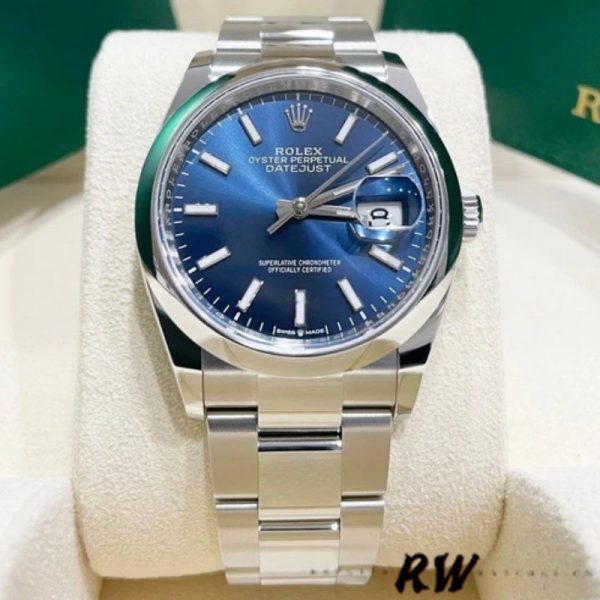 Rolex Datejust 126200 Blue Dial Stainless Steel 36MM Unisex Replica Watch - Image 2