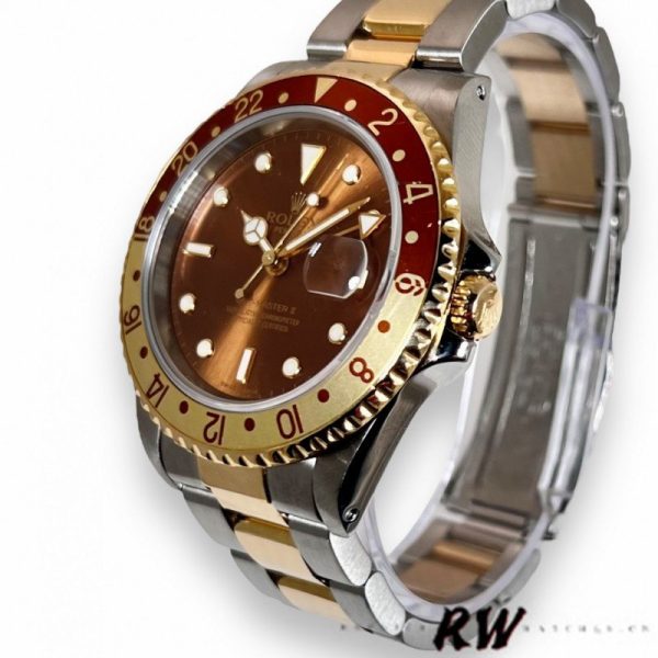 Rolex GMT-Master II 16713 White Gold Chocolate Dial 40mm Mens Replica Watch - Image 3