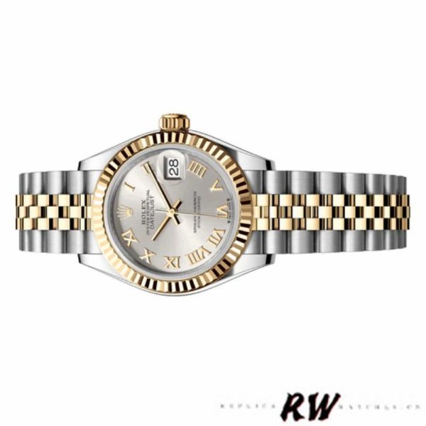 Rolex Datejust 279173 Silver Roman Numeral Dial Fluted Bezel 28mm Lady Replica Watch - Image 2