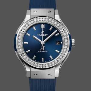 565.NX.7170.RX.1204 Hublot Classic Fusion Titanium Blue Diamonds
