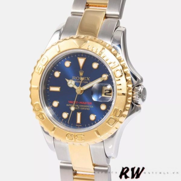 Rolex Yacht Master 169623 Steel Yellow Gold Blue Dial 29MM Lady Replica Watch - Image 3