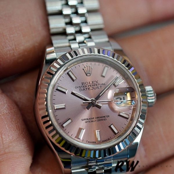 Rolex Datejust 279174 Stainless Steel Pink Index Dial 28mm Lady Replica Watch - Image 2