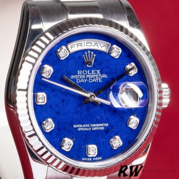 Rolex Day-Date 118239 Diamond Lapis Lazuli Blue Dial 36mm Unisex Replica Watch - Image 3