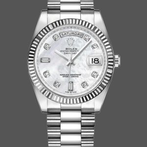 Rolex Day-Date 128239 White Gold Mother of Pearl Dial 36MM Unisex Replica Watch