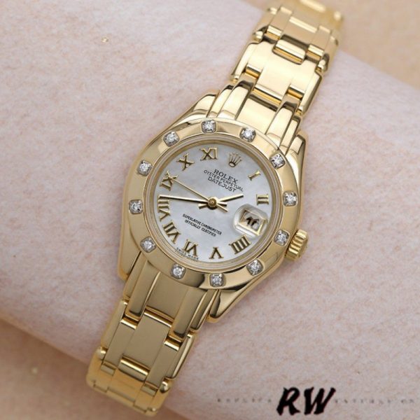 Rolex Pearlmaster 80318 White MOP Dial 29MM Lady Replica Watch - Image 3