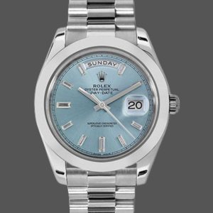 Rolex Day-Date 228206 Ice Blue Dial Platinum 40MM Mens Replica Watch