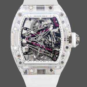 RM38-02 Richard Mille Tourbillon Movement Edition Crystal White Rubber Strap