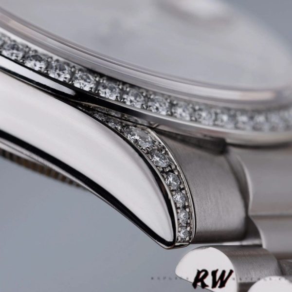 Rolex Day-Date 118389 Rhodium Grey Roman Numeral Dial 36MM Unisex Replica Watch - Image 4