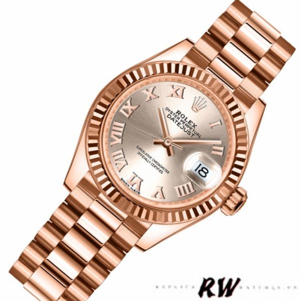 Rolex Datejust 279166 Dark Grey Roman Numeral Dial Domed Bezel 28mm Lady Replica Watch - Image 2