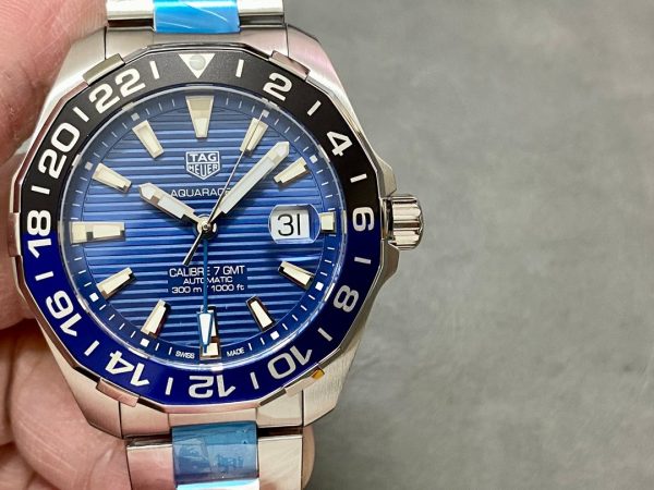 Tag Heuer Aquaracer Automatic GMT Steel WAY201T. BA0927 Blue 43mm - Image 3